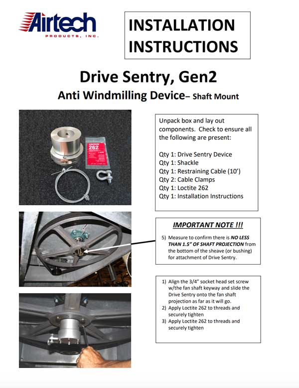 Gen2 Anti Windmilling Installation